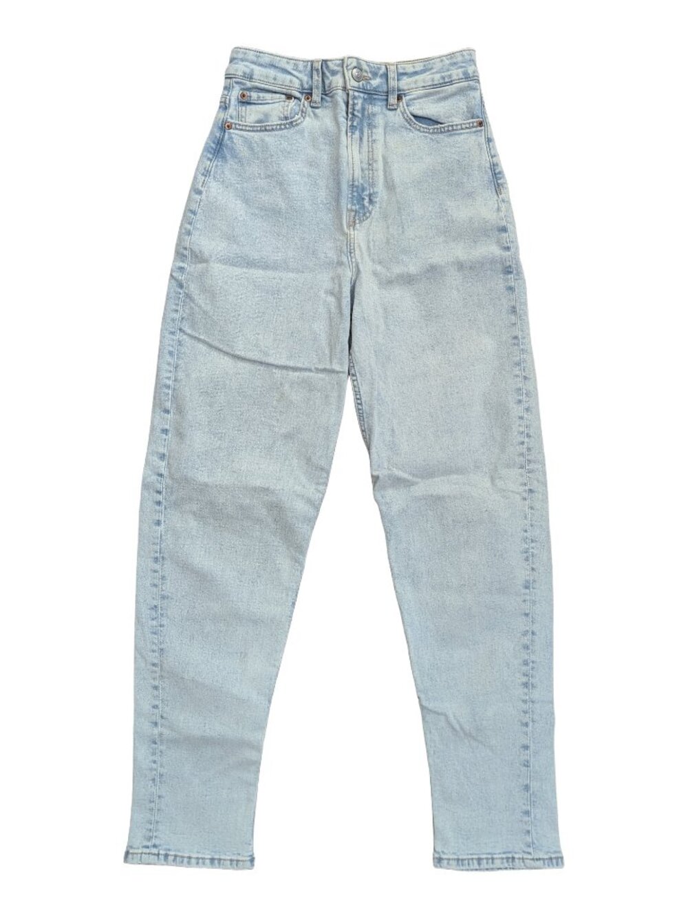 H&M Divided High Rise Tapered Mom Jeans Light Wash Women's US 4
